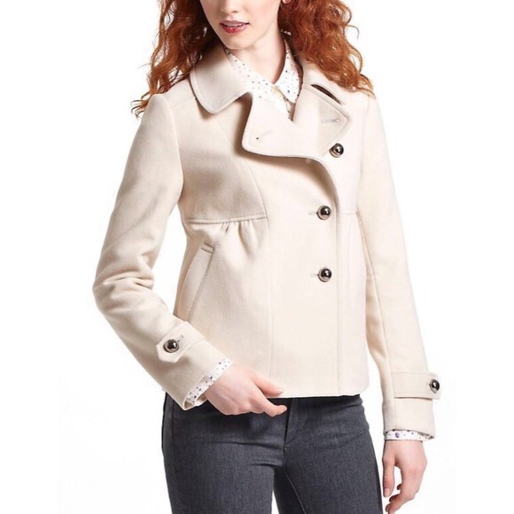 Anthropologie Leifnotes Button Peacoat